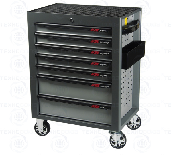 JTC-S1074 ТЕЛЕЖКА ИНСТРУМЕНТАЛЬНАЯ 7 СЕКЦИЙ СЕРАЯ НА КОЛЕСАХ